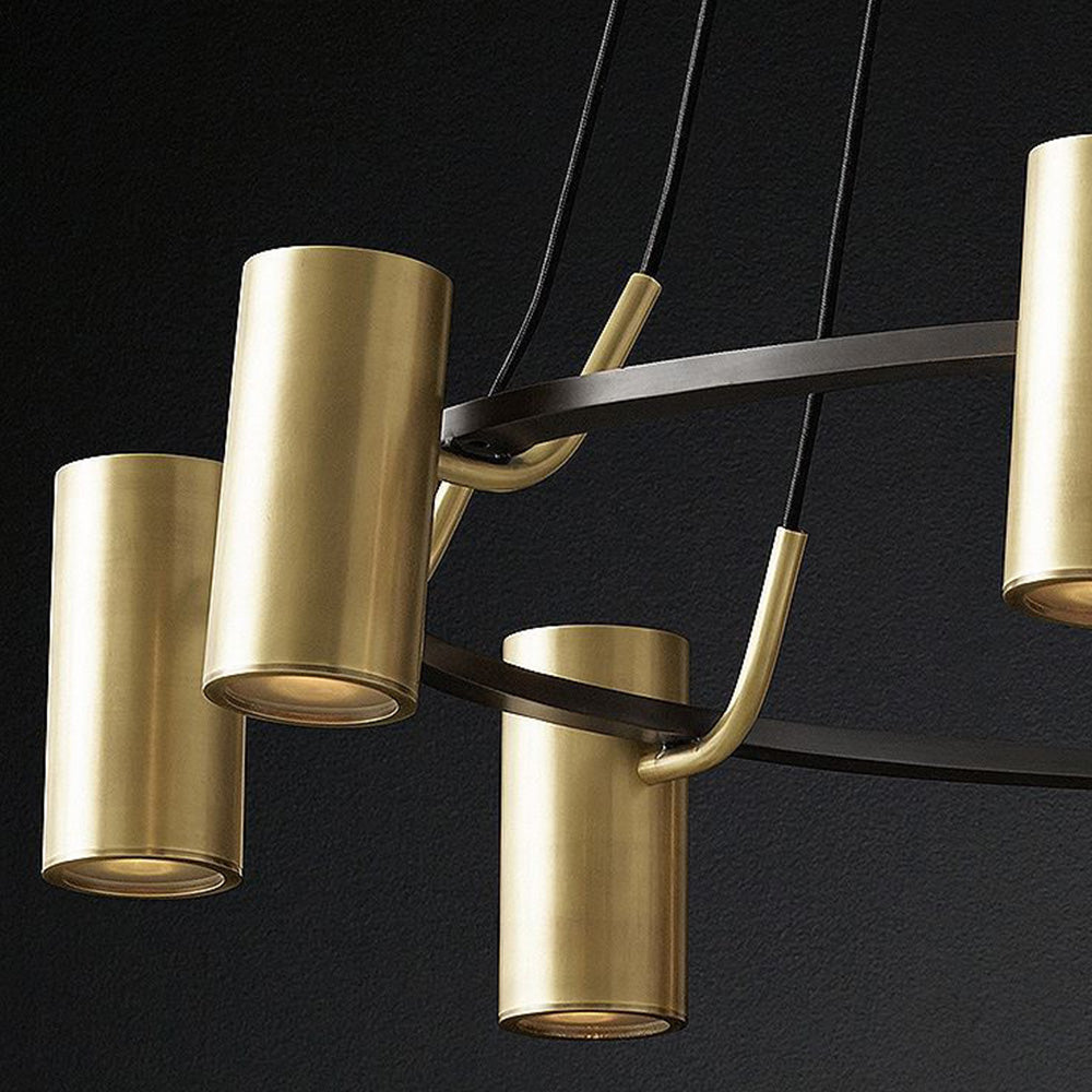 Weiss Modern Spotlight Metal Pendant Light, Gold - Lumpaz