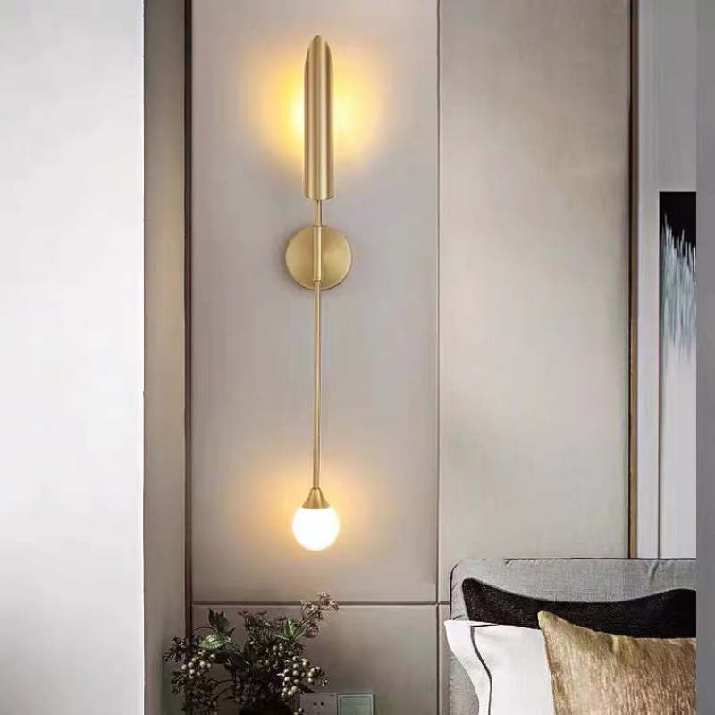 Meza Modern LED Wall Lamp Metal/Glass Warm White Garden/Corridor - Lumpaz