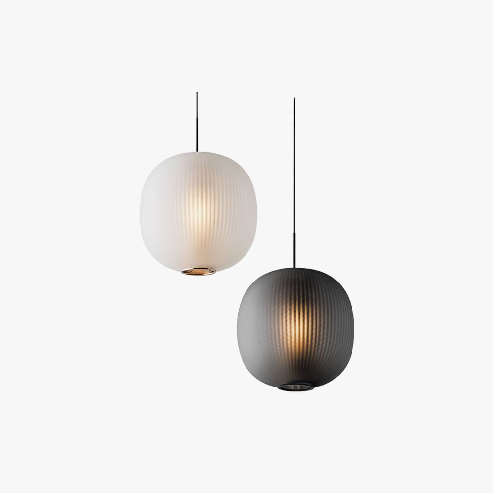 Hailie Frosted Glass Cylinder Pendant Light, Sandy White/Gray, Metal/Glass - Lumpaz