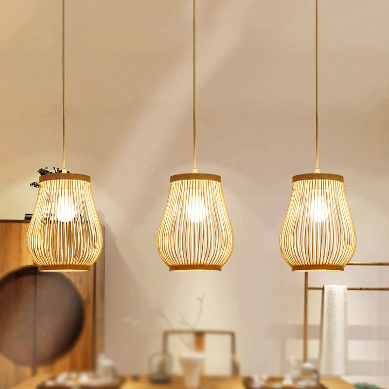 Muto Designer Handmade Weave Bamboo Pendant Light - Lumpaz