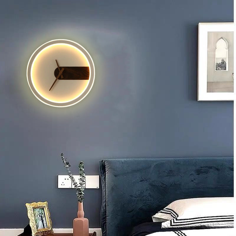 Nielsen Modern Clock Design Wall Lamp, 3 Color - Lumpaz