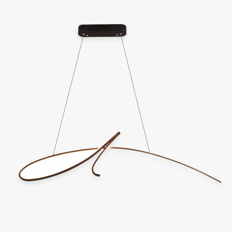 Pendant Light Irregular-curved Modern, Metal, Black/Gold, Restaurant - Lumpaz