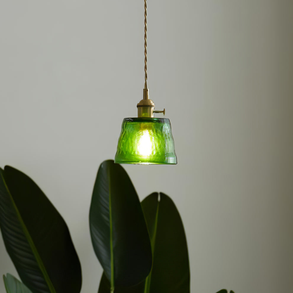Hailie Modern Nordic Kitchen Island Glass Pendant Light, Brown/Green/Clear/Blue - Lumpaz