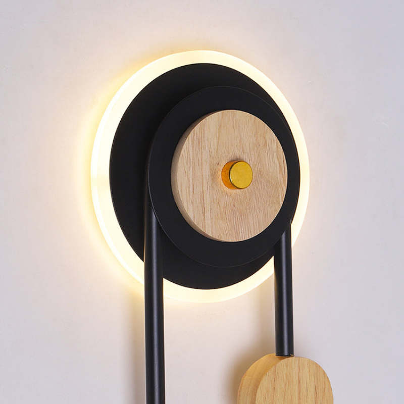 Nielsen 2 Light Decorative Wall Sconce Black, Wood - Lumpaz
