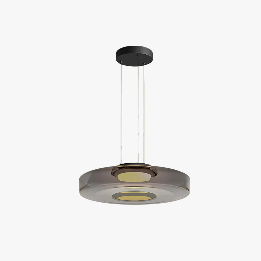 Hailie Modern Kitchen Island Glass Pendant Light, Amber/Green/Smoke Gray - Lumpaz