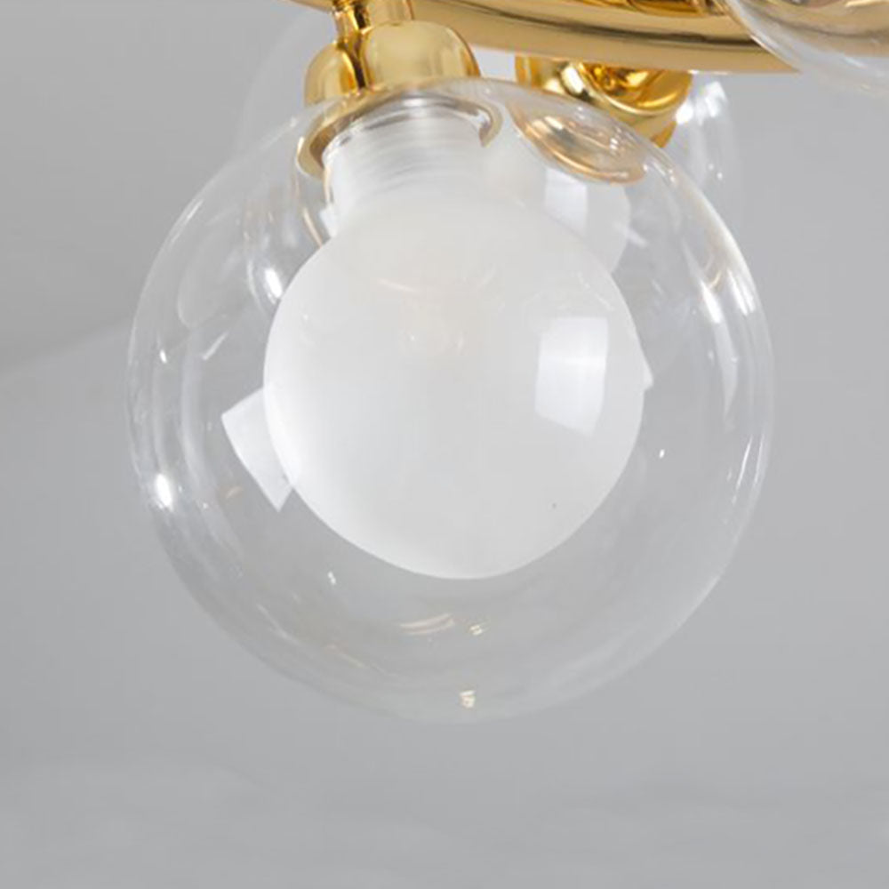 Valentina Modern Gold Bubble Pendant Light, Metal & Glass - Lumpaz