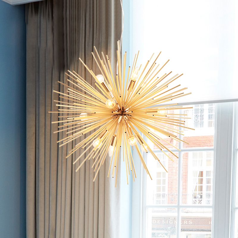 Modern Designer Starburst Pendant Light, Gold - Lumpaz