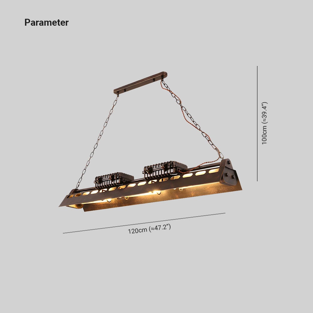 Cooley Industrial Metal Pendant Light Restaurant, Rust - Lumpaz