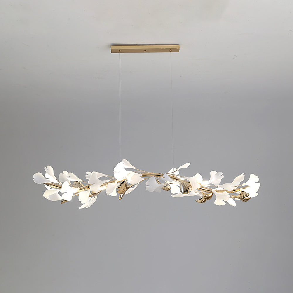 Olivia CeraAut Modern Art Deco Metal & Ceramic Chandelier, Gold - Lumpaz