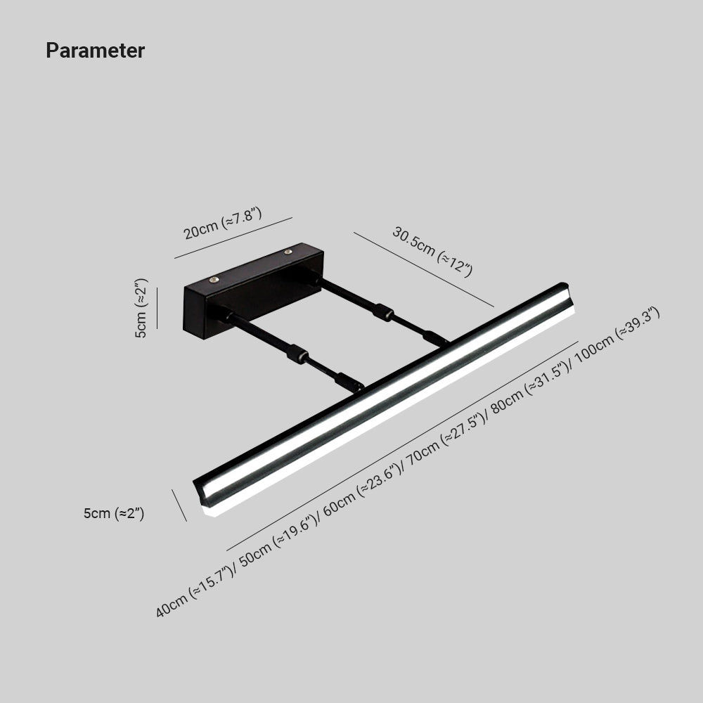 Edge Industrial Linear Metal/Acrylic Wall Lamp, Black - Lumpaz