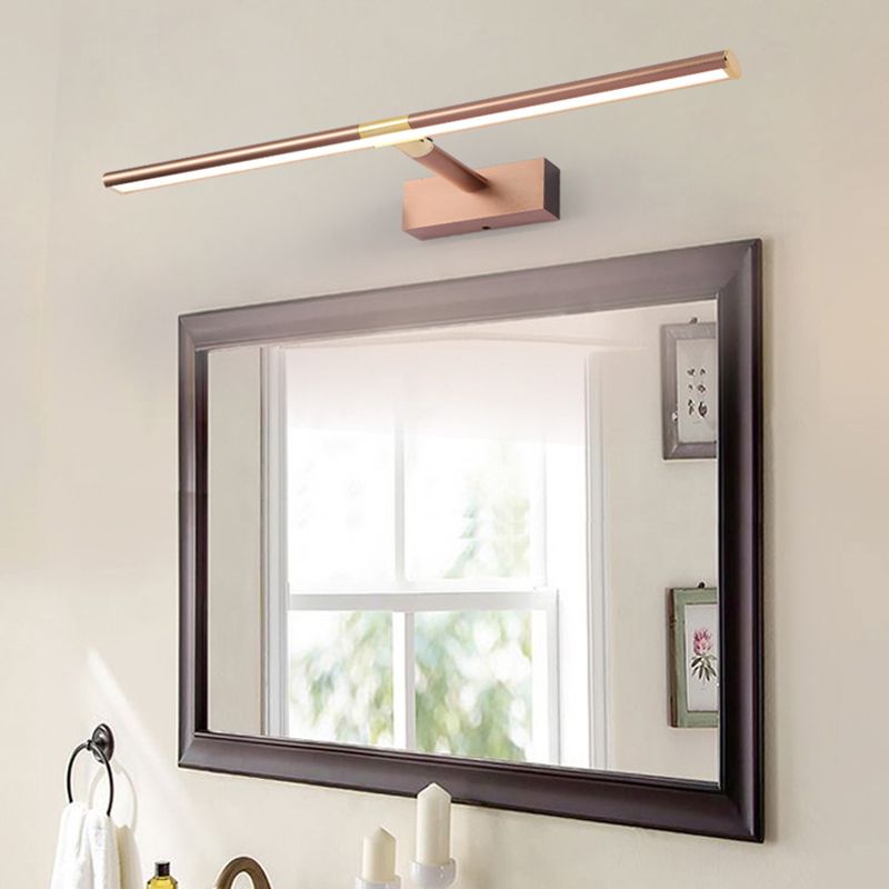 Edge Linear Mirror Front Vanity Wall Lamp, Bathroom, Black/Gold/Coffee - Lumpaz