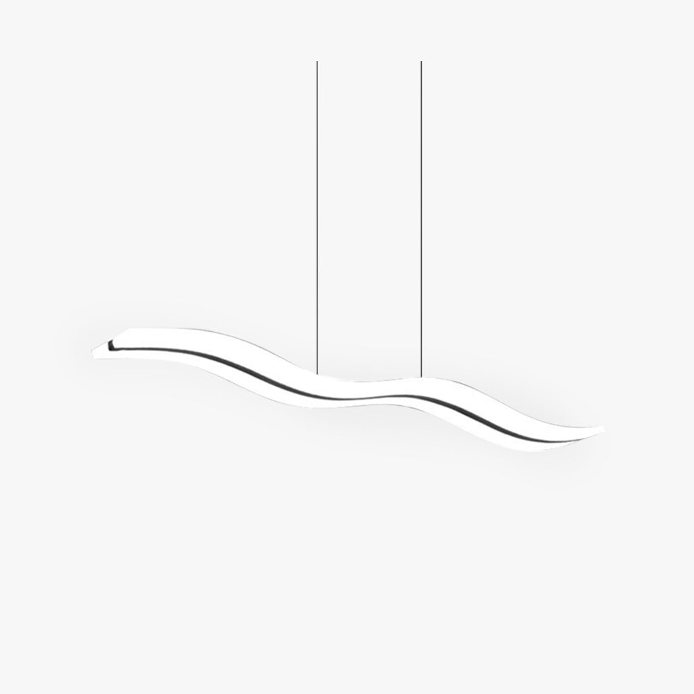 Modern Nordic Acrylic Wave Pendant Light, Black/White - Lumpaz