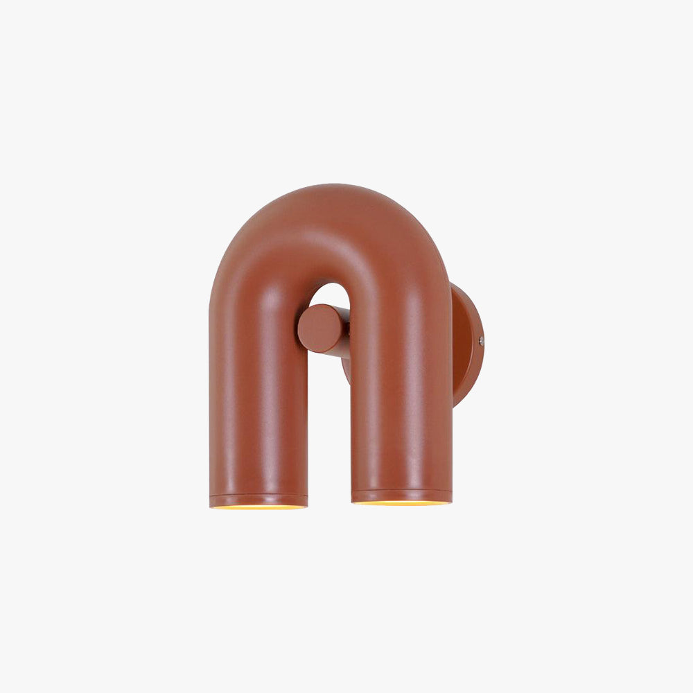 Felix Wall Lamp U-shaped Design LED Metal, Black/Blue/Gray/Red, Bedroom - Lumpaz