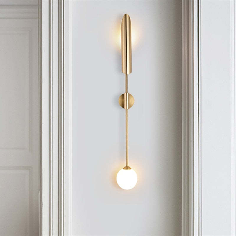 Meza Modern LED Wall Lamp Metal/Glass Warm White Garden/Corridor - Lumpaz