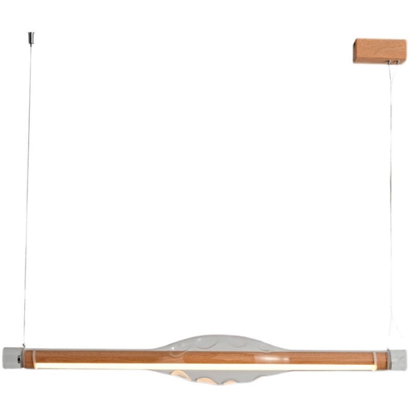Edge Modern Tubular Metal Pendant Light, Red/Brown - Lumpaz