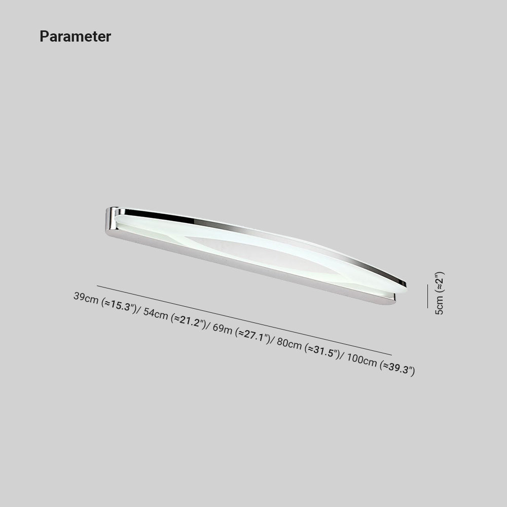 Leigh Minimalist  Vanity Wall Lamp, Chrome, Bedroom/Bathroom - Lumpaz