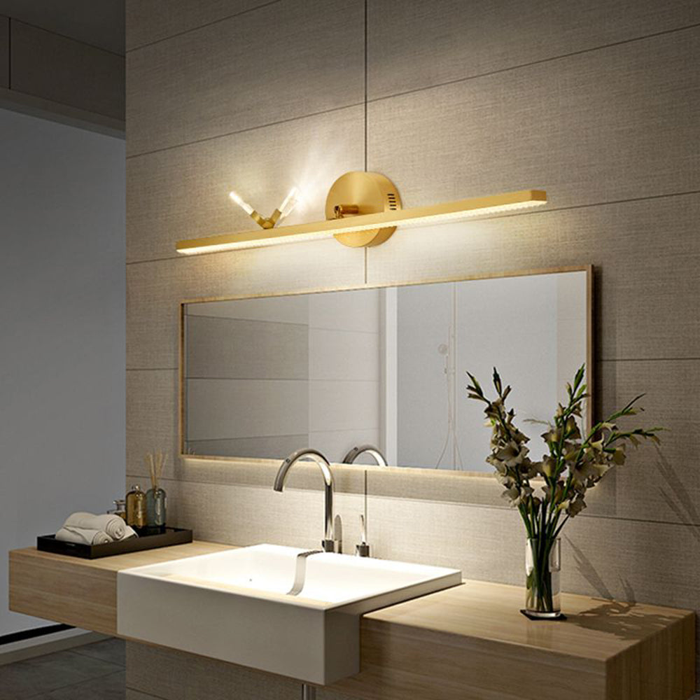 Kady Luxury Butterfly Linear Wall Lamp, Metal/Acrylic, Gold - Lumpaz