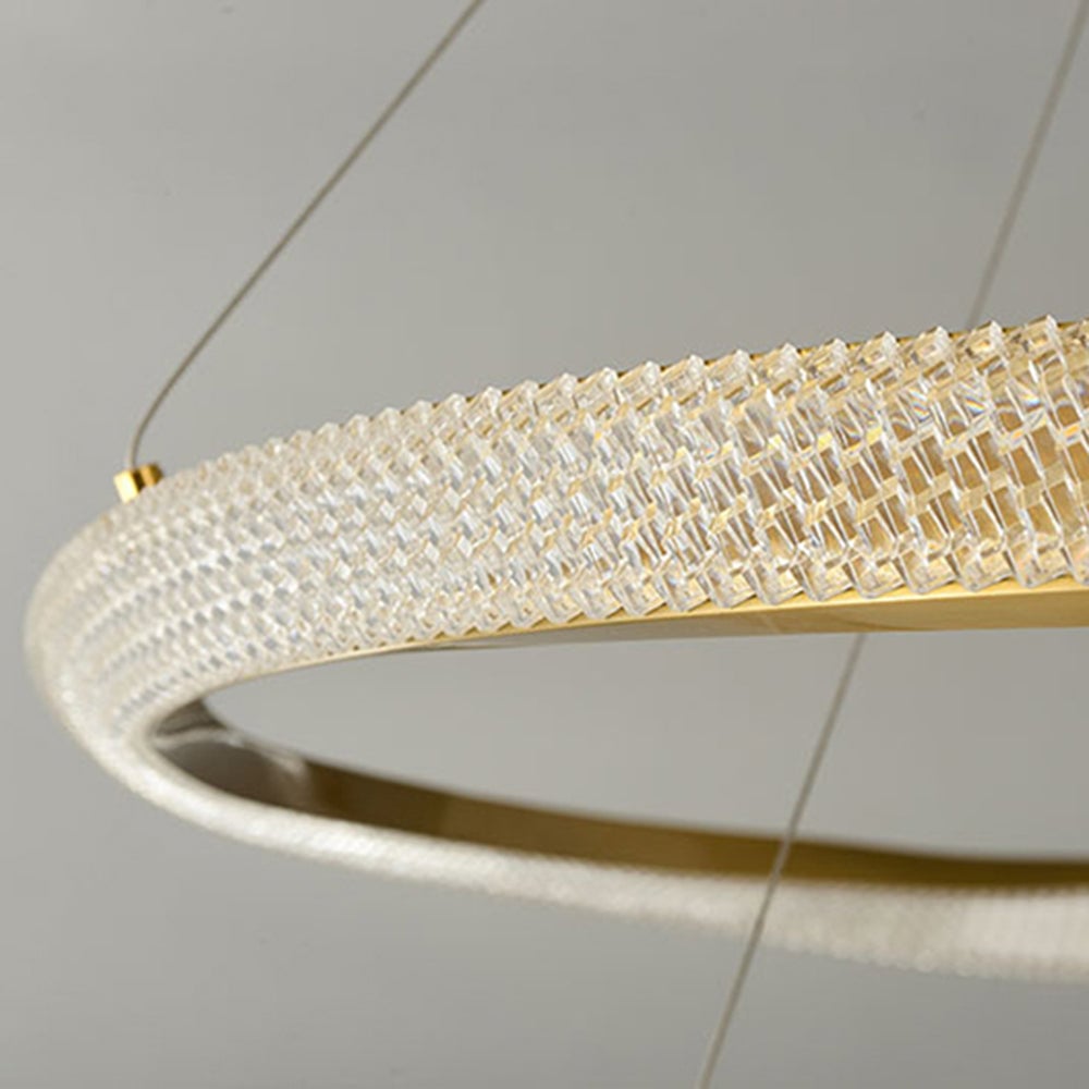 Arisha Minimalist  Ring Spiral Shape Metal Pendant Light,Gold - Lumpaz