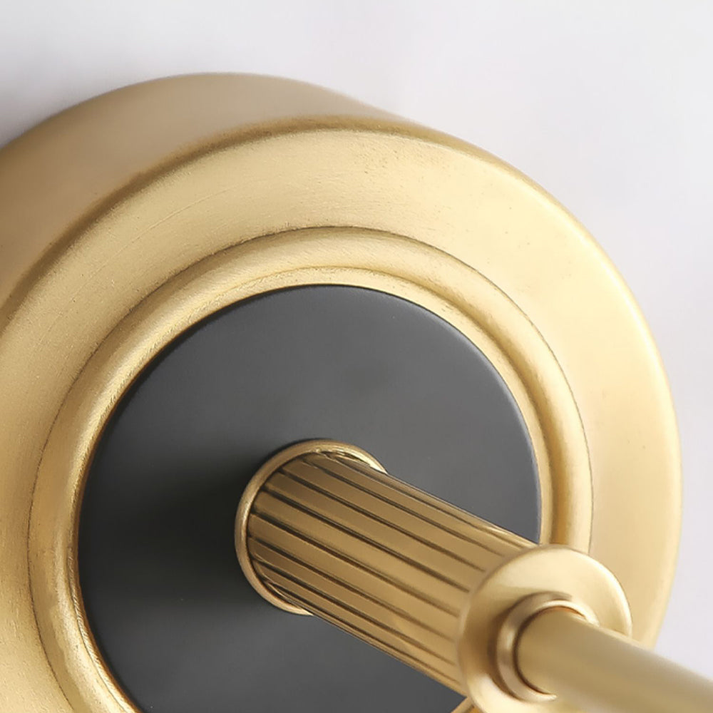 Leigh Vintage Linear Metal/Acrylic Wall Lamp, Brass, Bathroom - Lumpaz