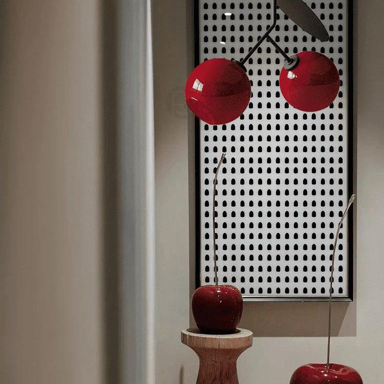Valentina Cherry Pendant Light, Metal & Glass, 3 Color - Lumpaz