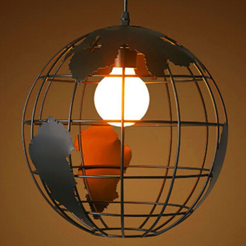Alessio Cluster Globe Pendant Light, Black & White - Lumpaz