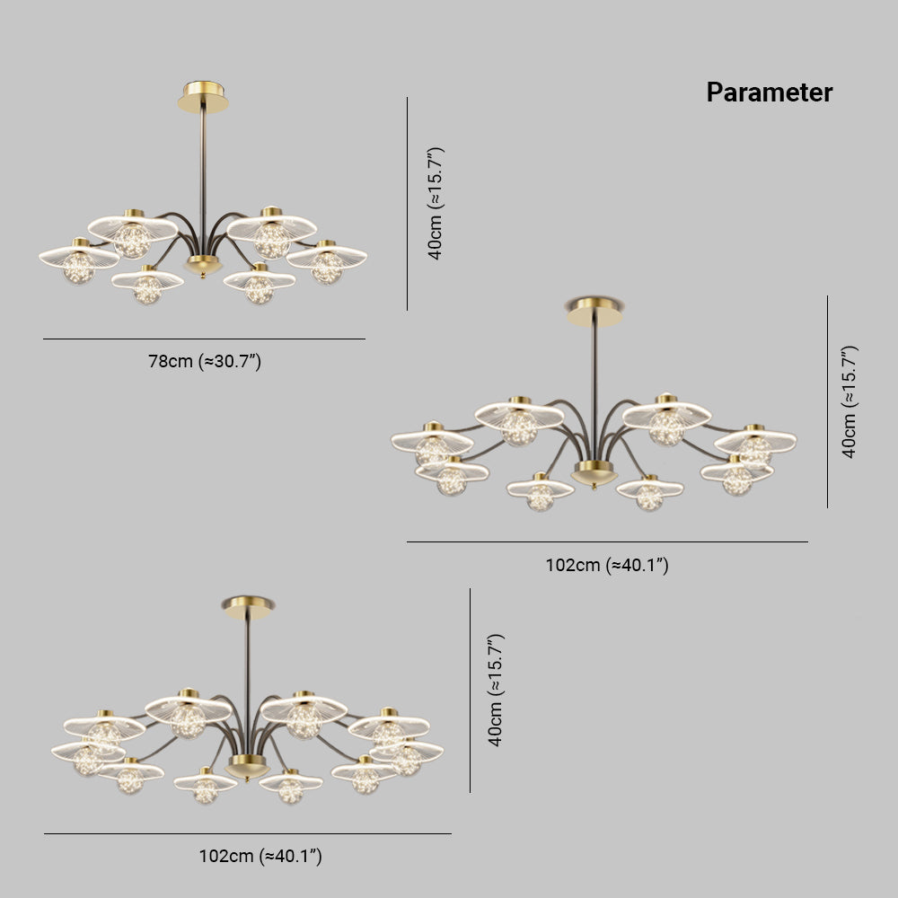 Carins Modern Blown Metal Pendant Light, Gold, Metal/Acrylic/Glass - Lumpaz