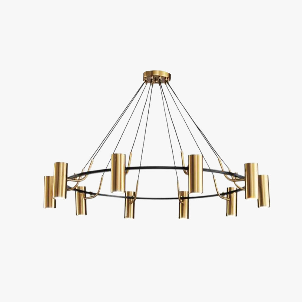 Weiss Modern Spotlight Metal Pendant Light, Gold - Lumpaz