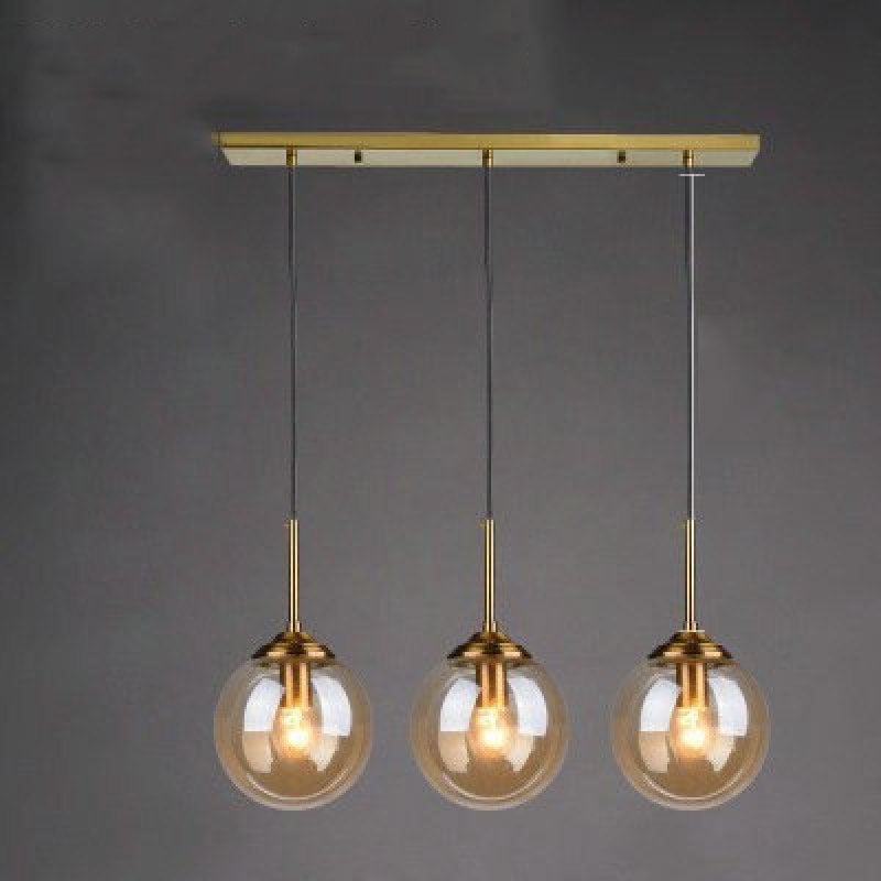 Valentina Designer Bubble Glass Pendant Light Smoke/Clear/Amber - Lumpaz