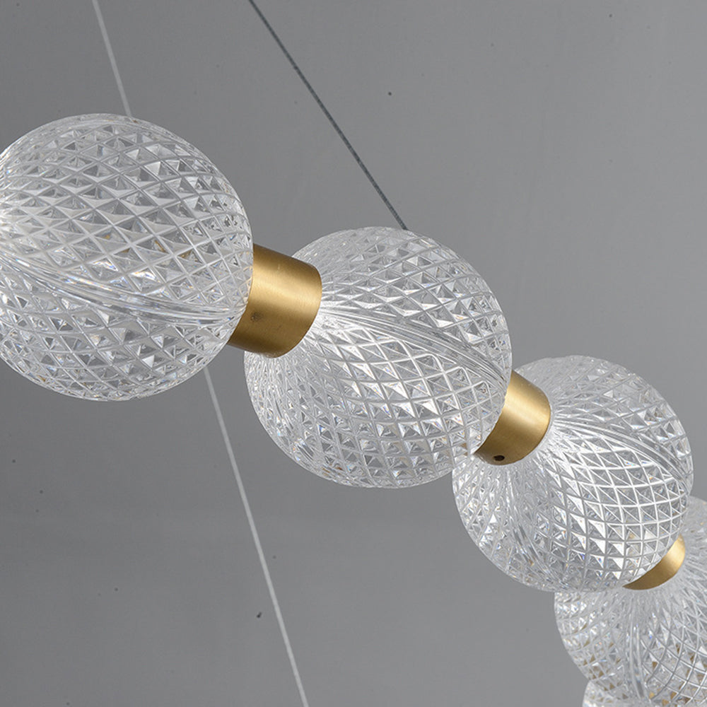 Marilyn Design Ring Metal Pendant Light, Gold, Aluminium/Acrylic - Lumpaz