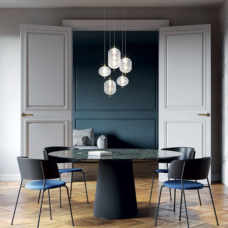 Hailie Designer Art Modern Pendant Light, Black/Gold - Lumpaz