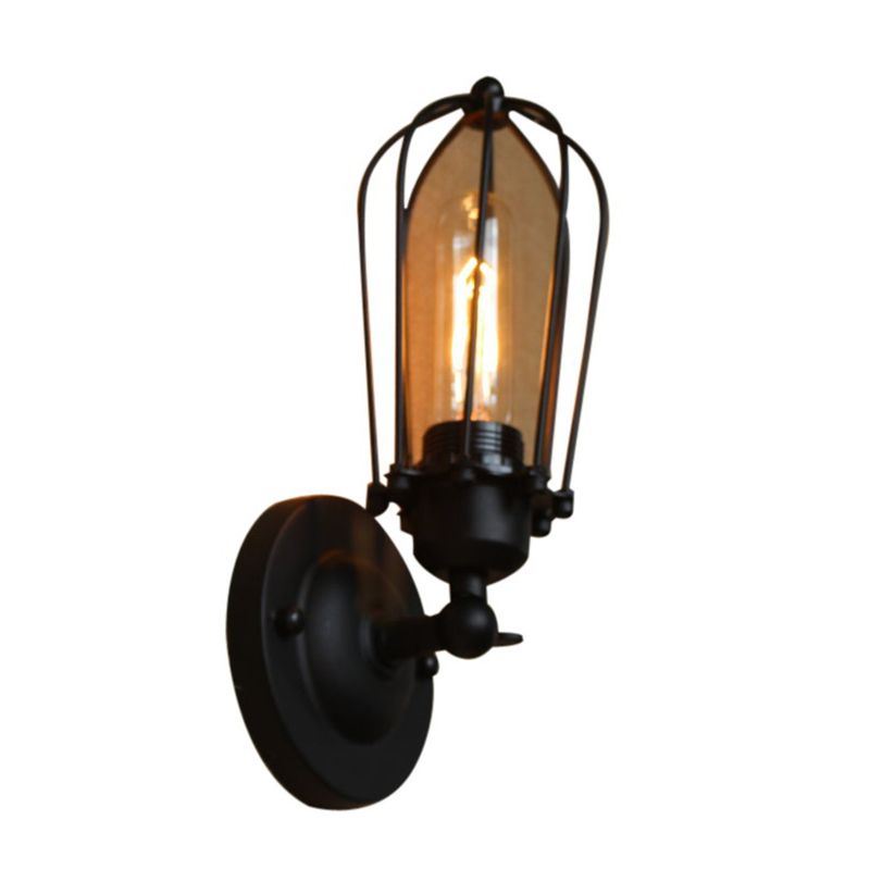 Alessio Vintage Iron Wall Lamp, Black/Rust/Bronze/Gold/Silver - Lumpaz