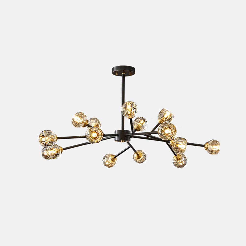 Valentina Modern Blown Metal Pendant Light, Gold - Lumpaz