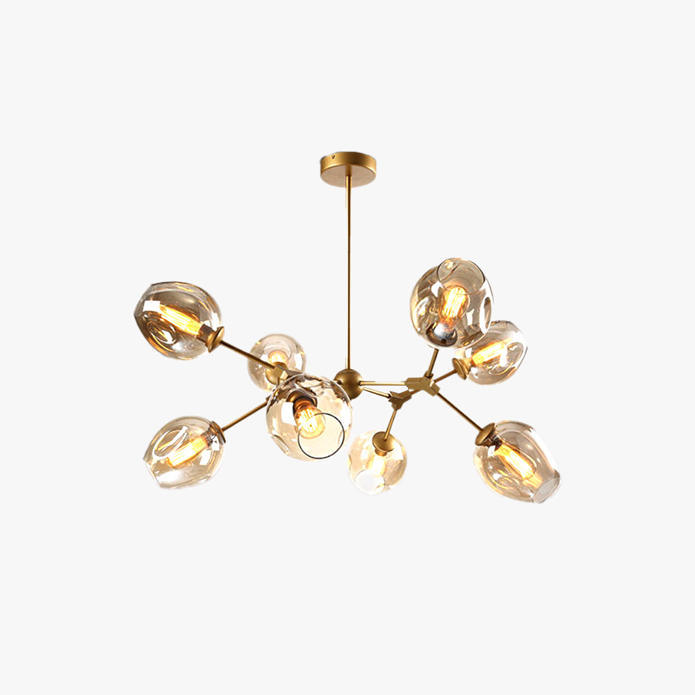 Valentina Modern Bubble Metal Pendant Light, Black/Gold - Lumpaz