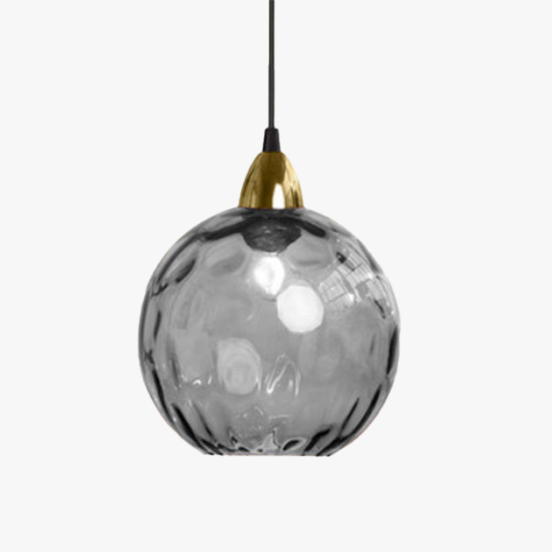 Hailie Colorful Glass Ball Pendant Light Water Ripple Living Room - Lumpaz