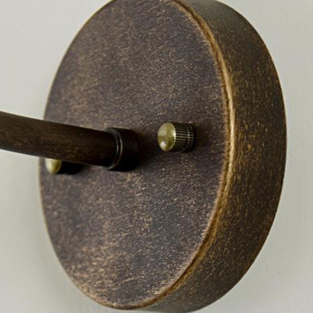 Alessio Rustic Bowl Shaped Metal Outdoor Wall Lamp, Antique Brass - Lumpaz