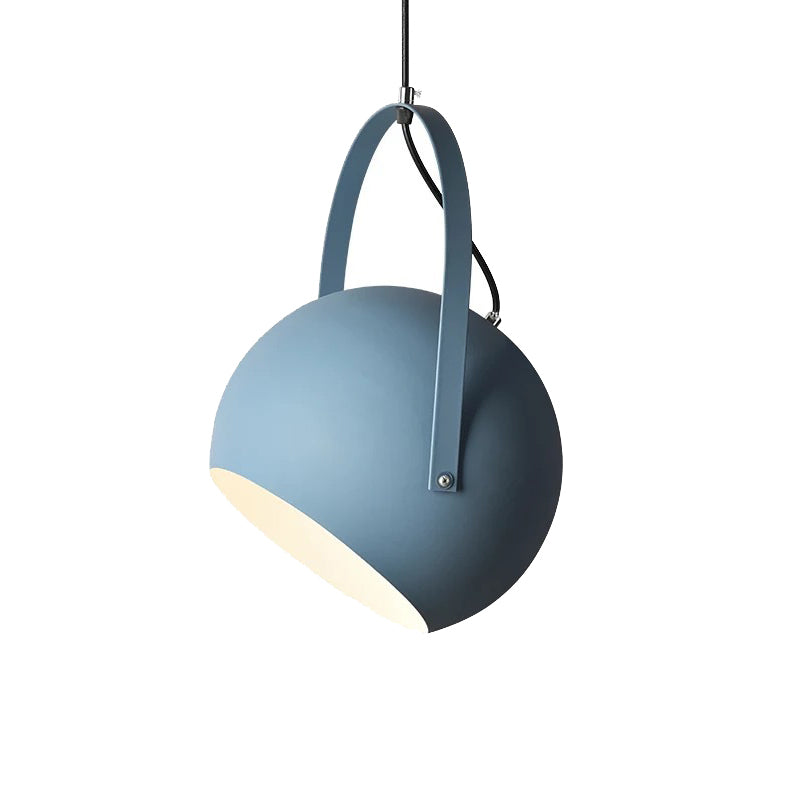 Morandi Colorful Art Deco Pendant Light, Spherical, Metal, Bedroom - Lumpaz