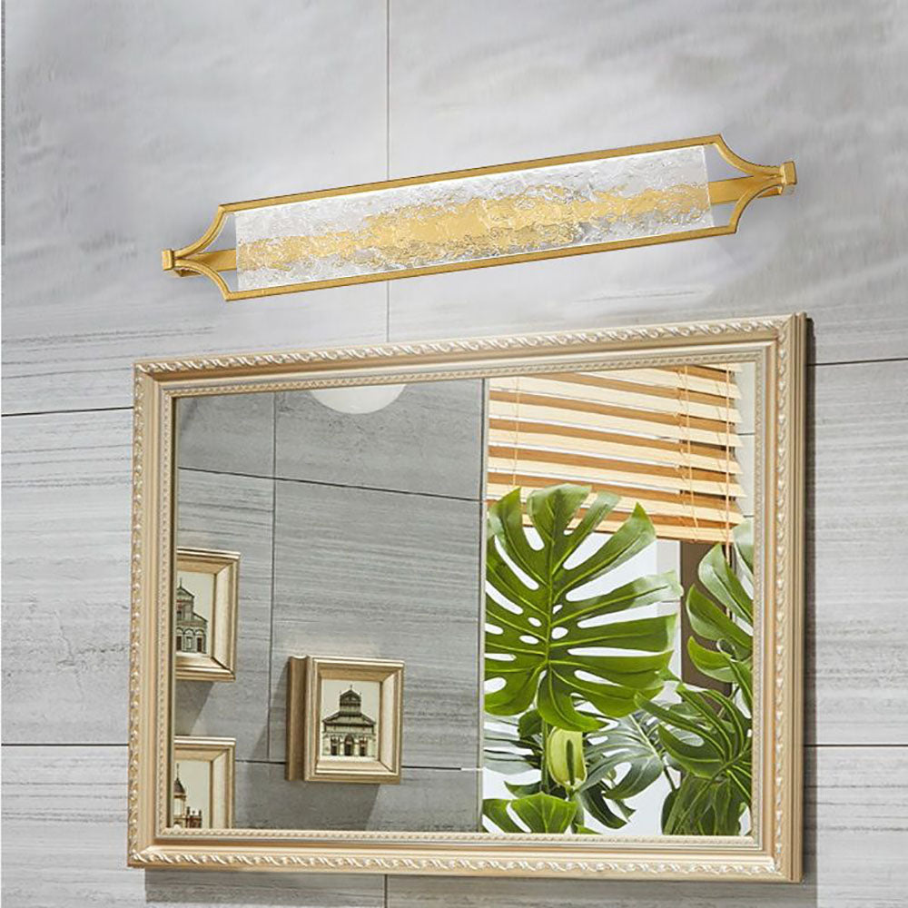Leigh Wall Lamp Modern LED Mirror Front Vanity, White/Gold, Dining Room - Lumpaz