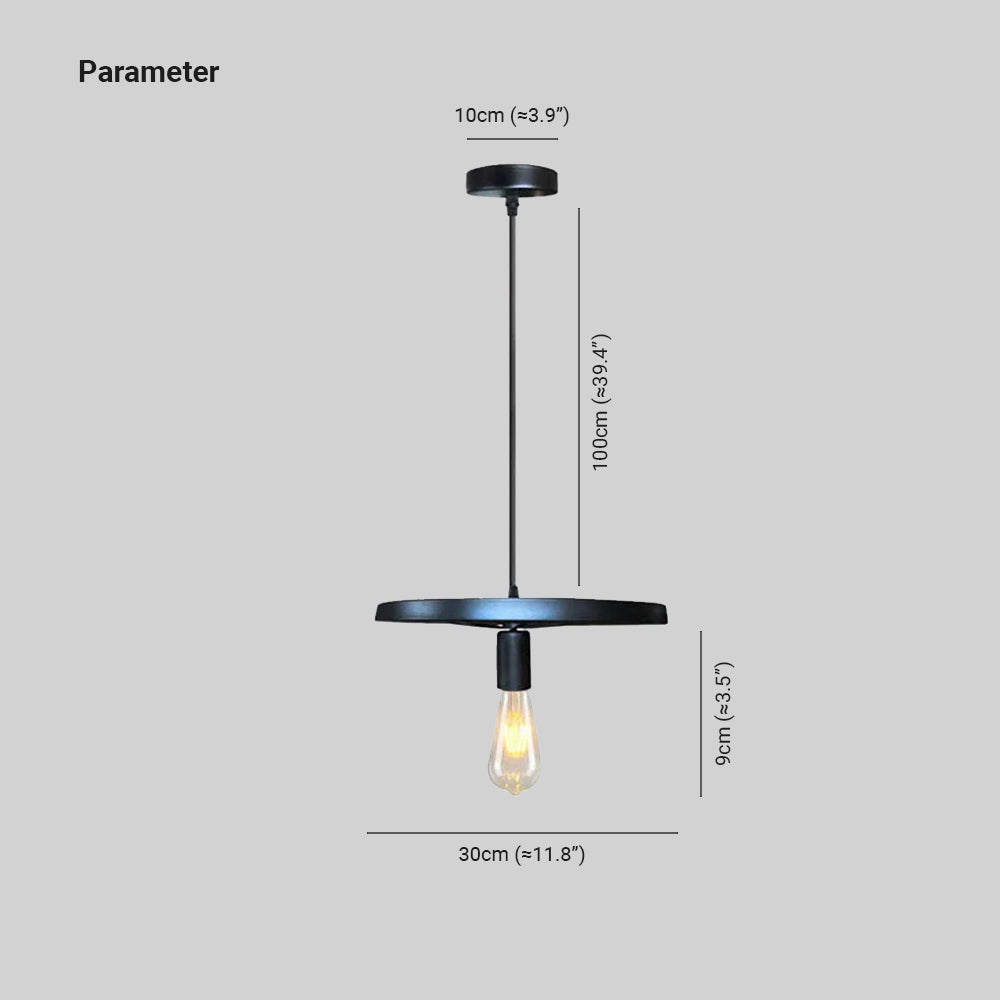 Alessio Retro Industrial Wagon Wheel Metal Pendant Light, Black/Rust - Lumpaz
