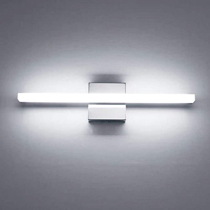 Edge Modern Linear/Square Mirror Front Vanity Metal LED Wall Lamp - Lumpaz