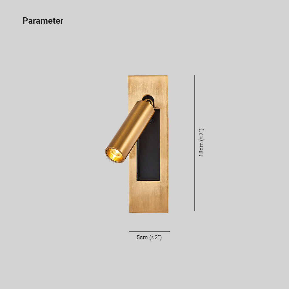 Orr Traditional Adjustable Metal Wall Lamp Spotlight, Black/Gold - Lumpaz