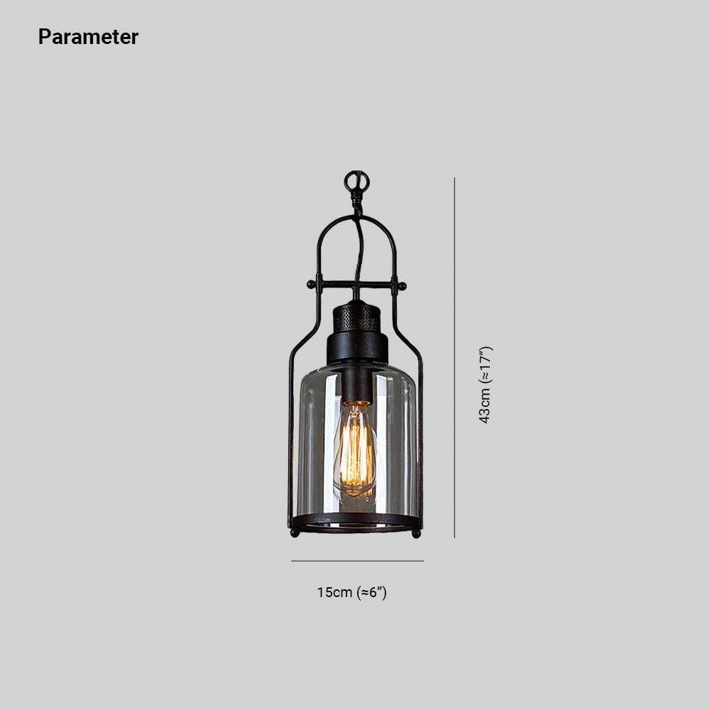 Austin Vintage Industrial Pendant Light, Black/Rust - Lumpaz