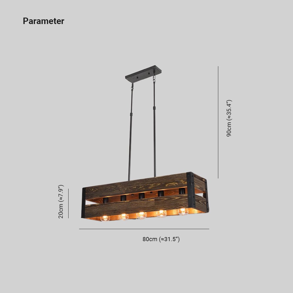 Alessio Retro LED Metal/Wood Pendant Light Living Room/Bedroom - Lumpaz