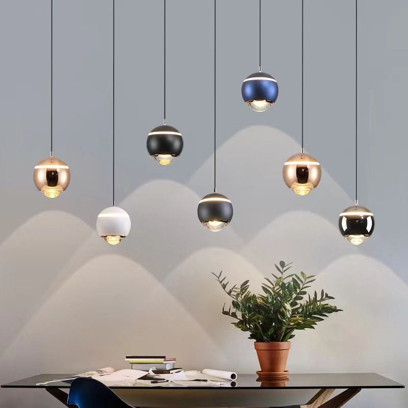 Valentina Modern Round LED Pendant Light, Kitchen Island - Lumpaz