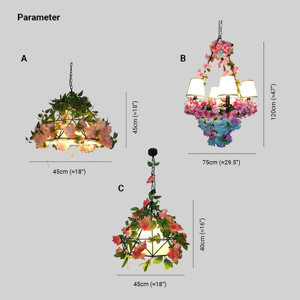 Nest Natural Decorative Flower Metal Pendant Light, Pink - Lumpaz