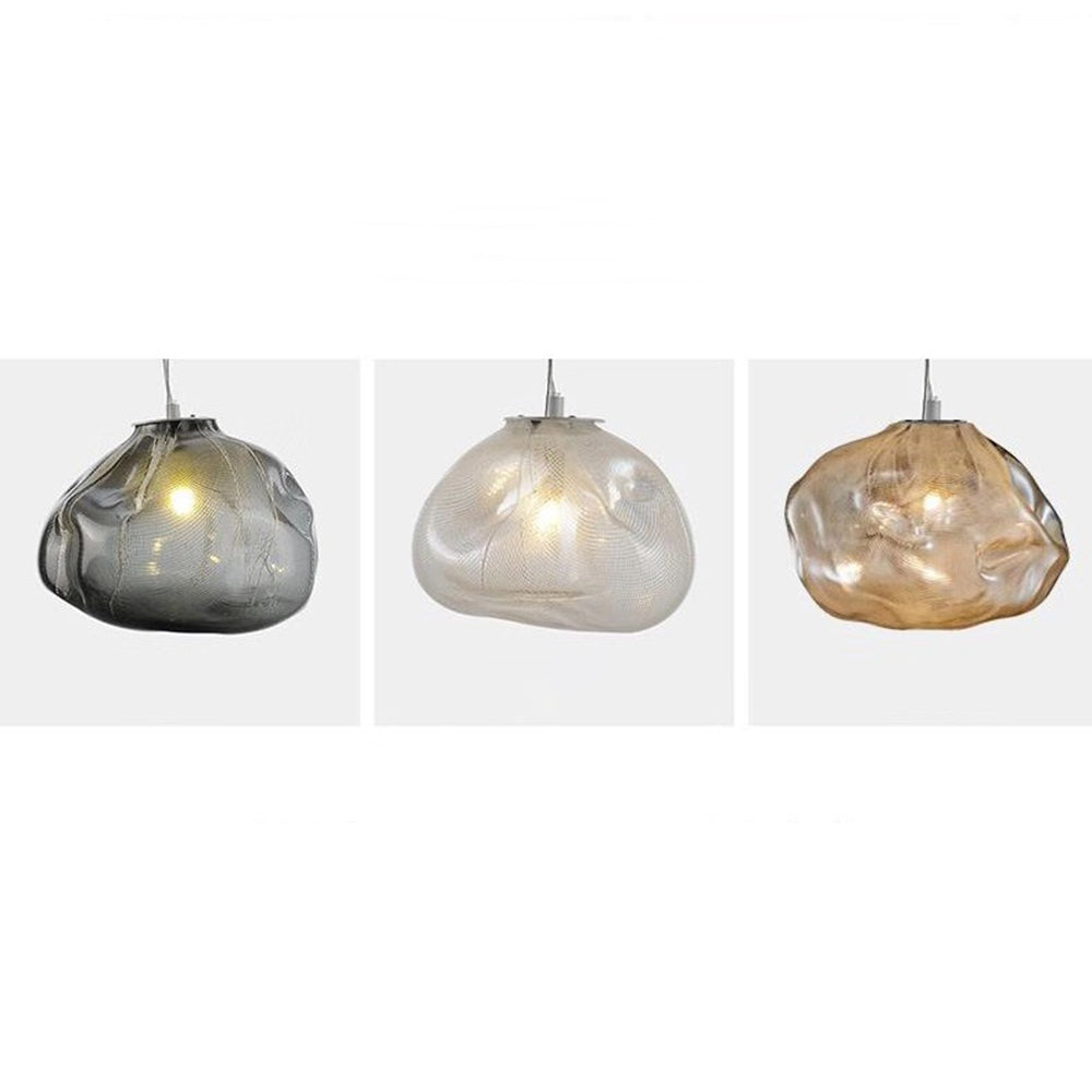 Byers Minimalist Spherical Metal/Glass Pendant Light, 3 Color - Lumpaz