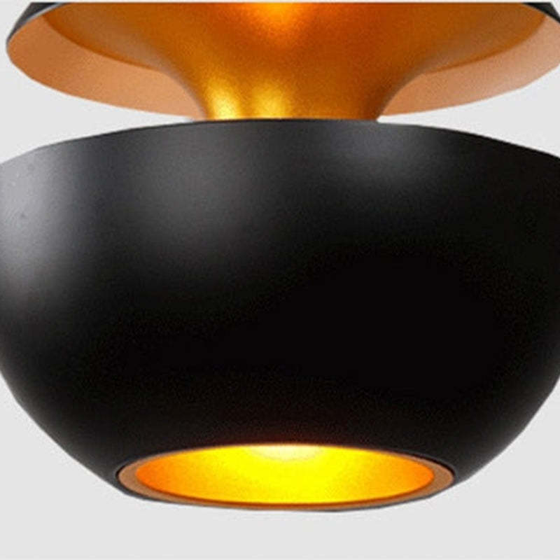 Nazifa Metal Modern Pendant Light, Black / White - Lumpaz