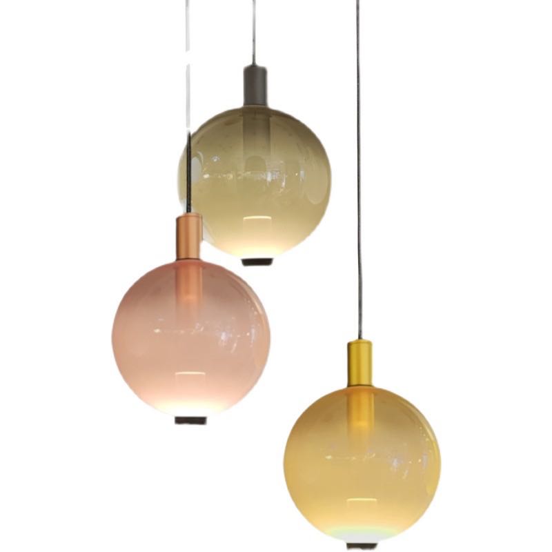 Valentina Elegant Led Pendant Light,  Multicolor, Metal/Glass, Living Room - Lumpaz