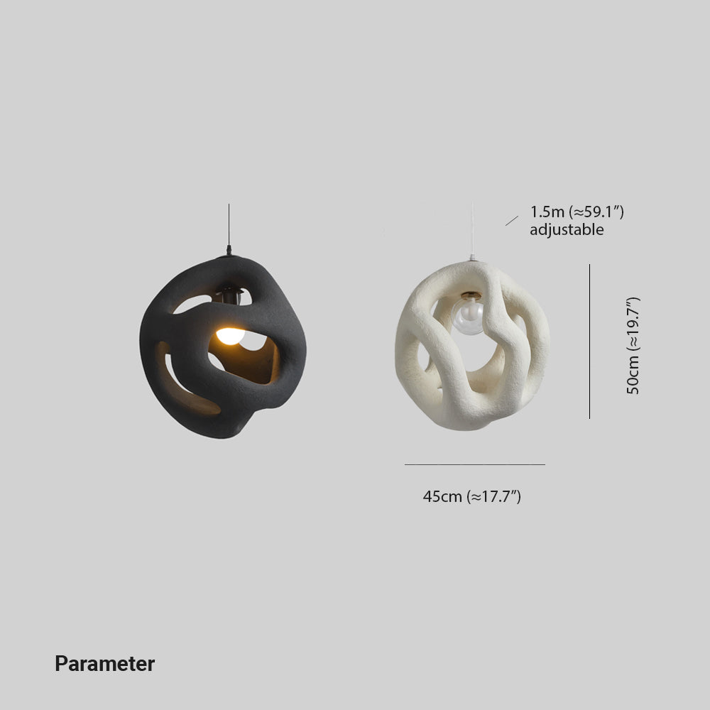 Byers Modern Metal/Resin White/Black Pendant Light - Lumpaz