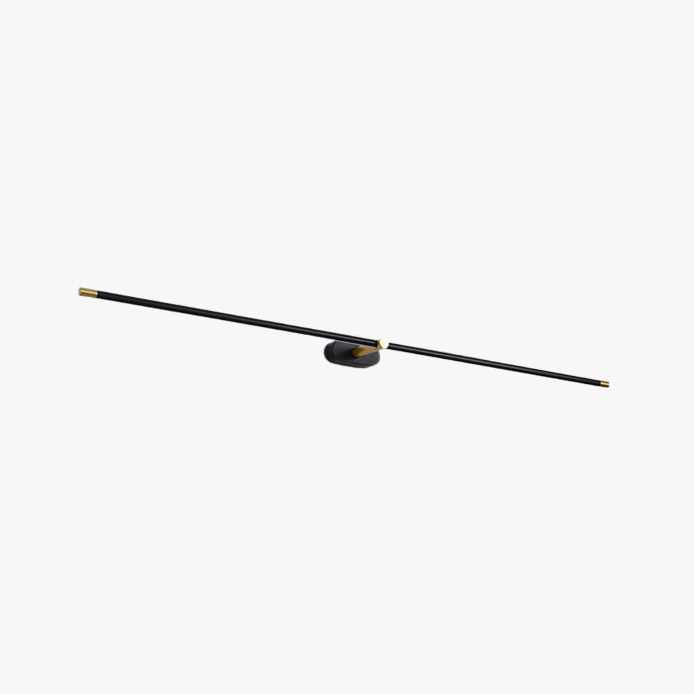 Leigh Minimalist Linear Metal/Acrylic Wall Lamp, White/Black/Gold - Lumpaz