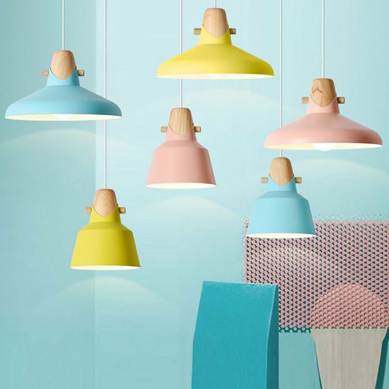 Morandi Nordic Dome Metal Pendant Light, Bule/Green/Pink - Lumpaz